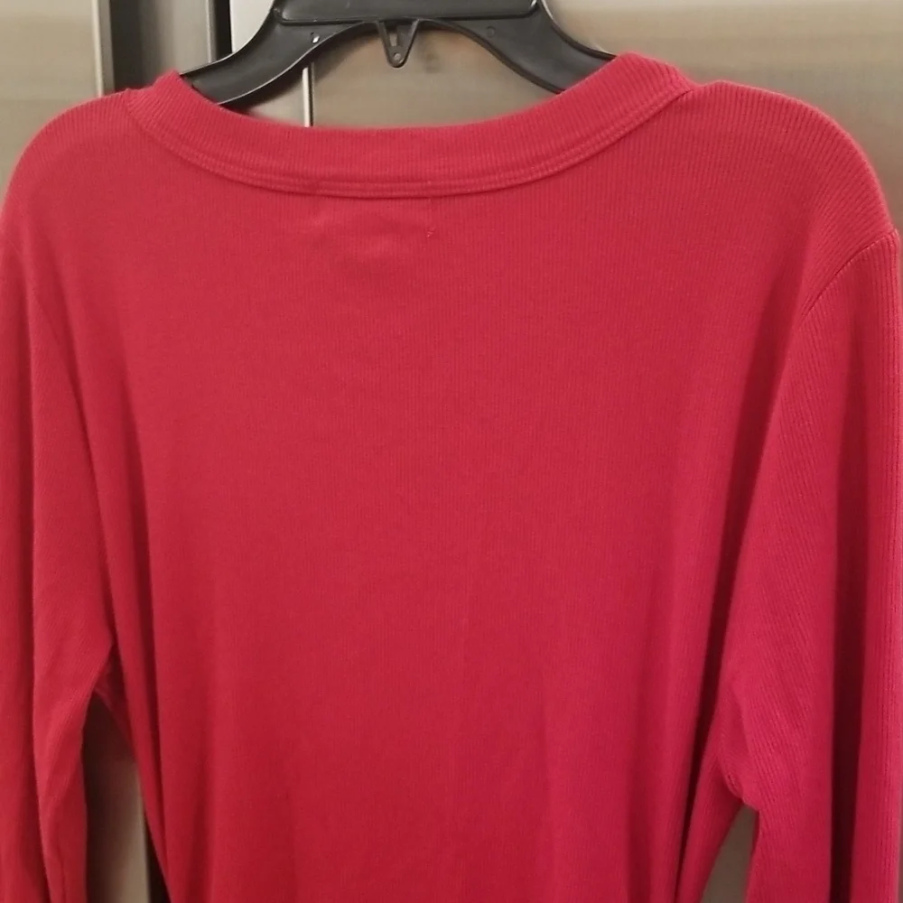 💕MICHAEL STARS💕 Christina Midi Ruched Sheath Dress ~ Heart Red Large L NWT - Picture 10 of 14